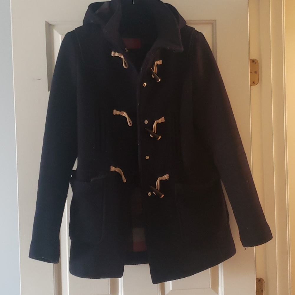 Topshop Toggle Navy Pea Coat